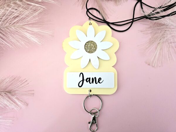 Daisy 2 Layered Personalised Lanyard