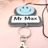 Smiley Face 2 Layered Personalised Lanyards - Image 2