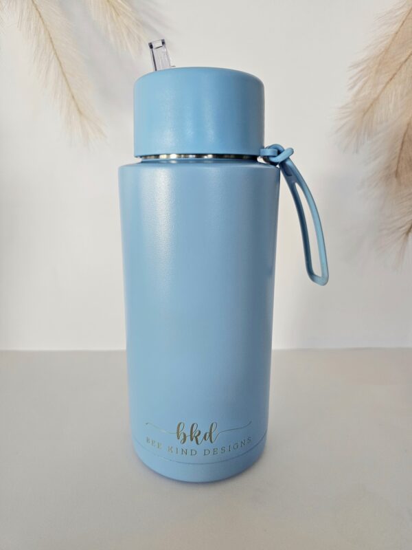 Blue 1 Ltr Ceramic/Stainless Steel Drink Bottle - Image 2