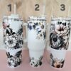 40oz Flower Designed Stainless Steel Tumblers - Image 2