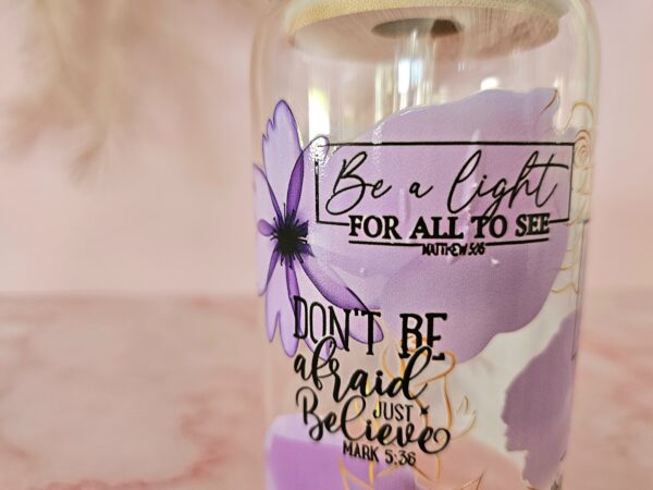 God Is Within Her Glass Libby 16oz - Defect in Design - See Picture. - Image 2