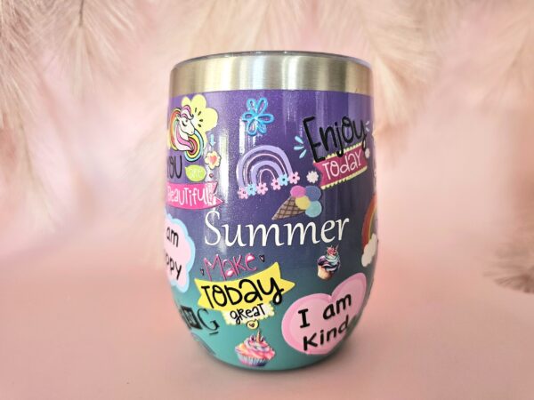 Positive Sayings Stainless Steel Tumbler - Image 5