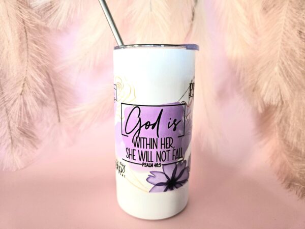 God Is Within Her Steel Tumbler