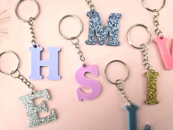 Letter Keyrings Acrylic - Image 2