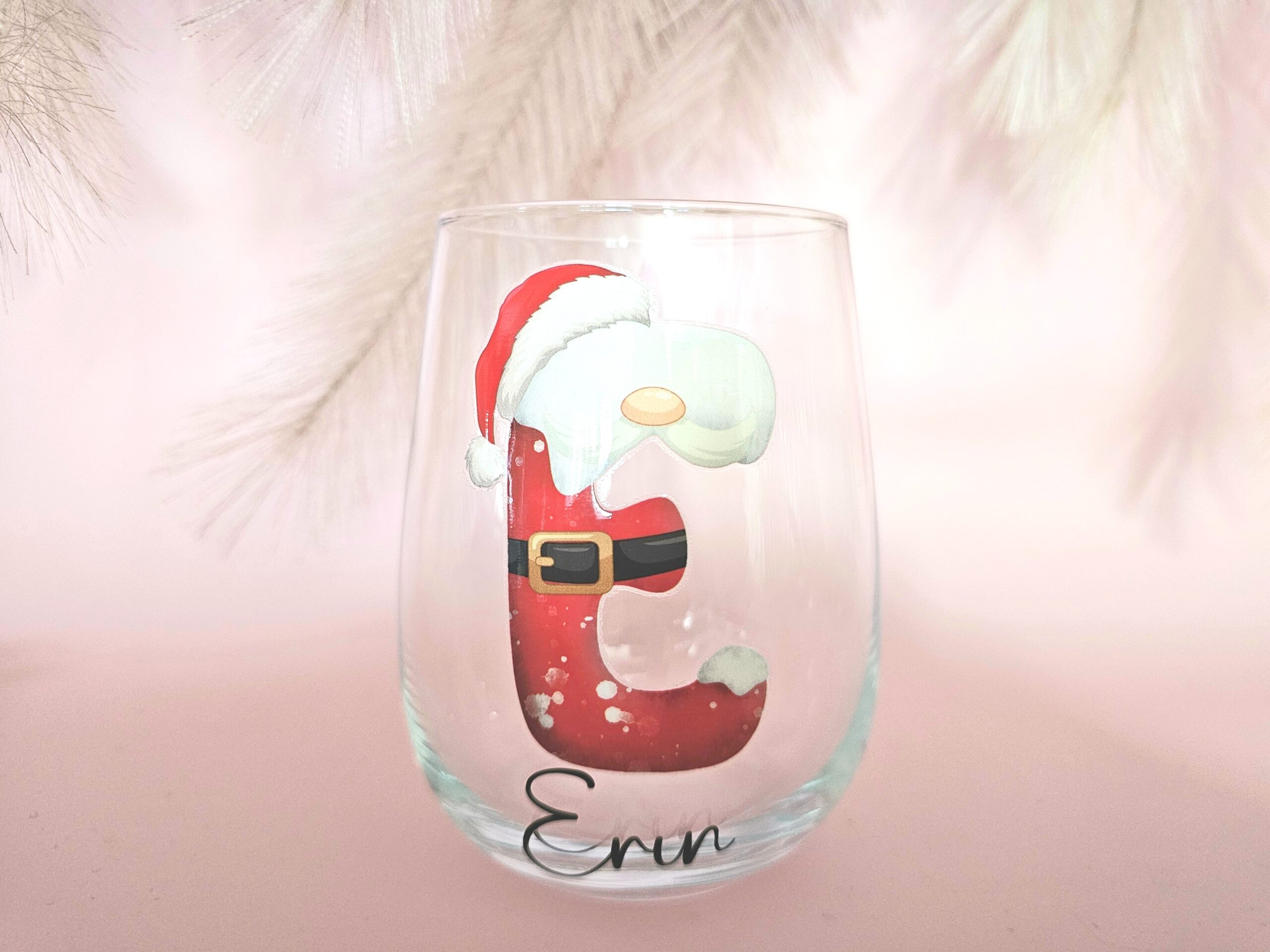 Drinking Glass Initial, Personalised