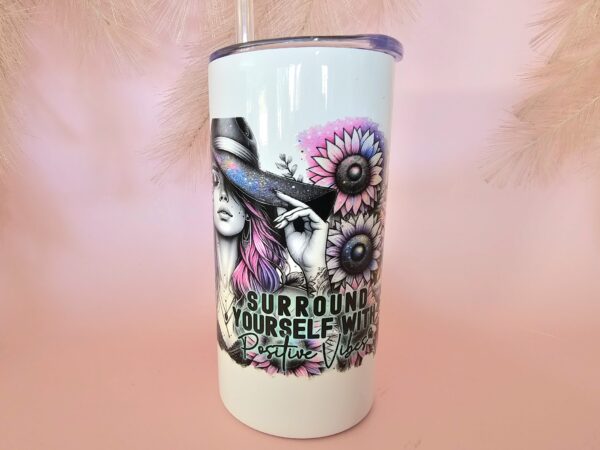 Surround Yourself With Positive Vibes Stainless Steel Tumbler