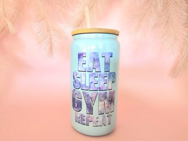 Eat, Sleep, Gym, Repeat Glass Libby