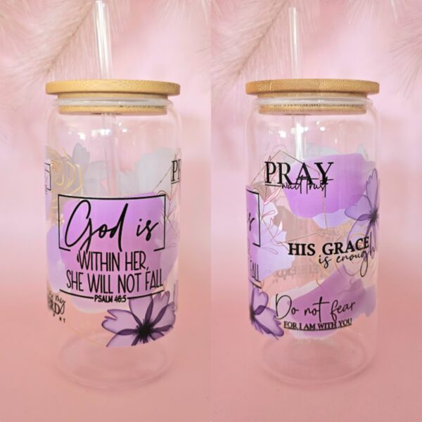 God Is Within Her Glass Libby 16oz