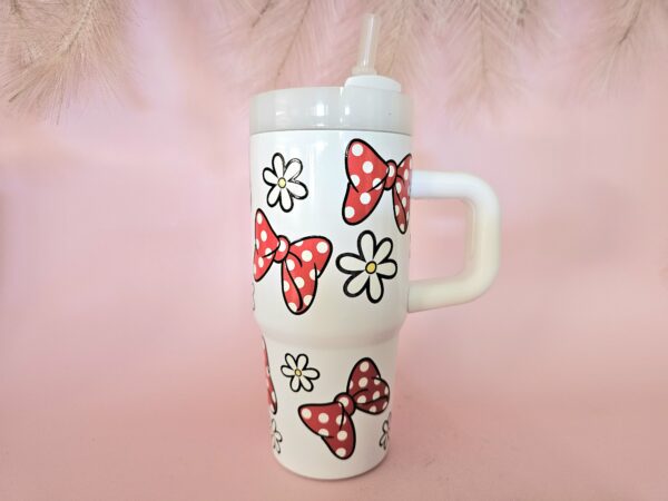 Bows and Daisies - Stainless Steel Tumbler 14oz