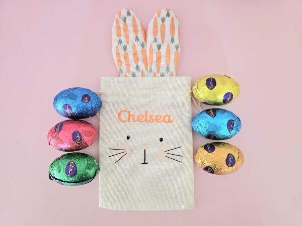 Personalised Easter Bags - Holds 6 Kinder Suprise Size Eggs Easily. - Image 2