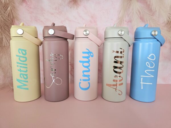 540ml Stainless Steel Drink Bottle -Large Text