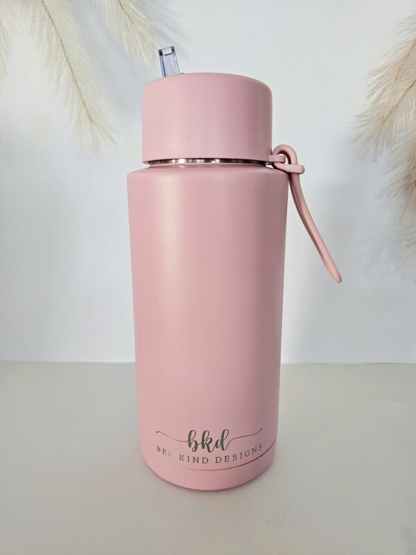 Pink 1 Ltr Ceramic/Stainless Steel Drink Bottle - Image 2