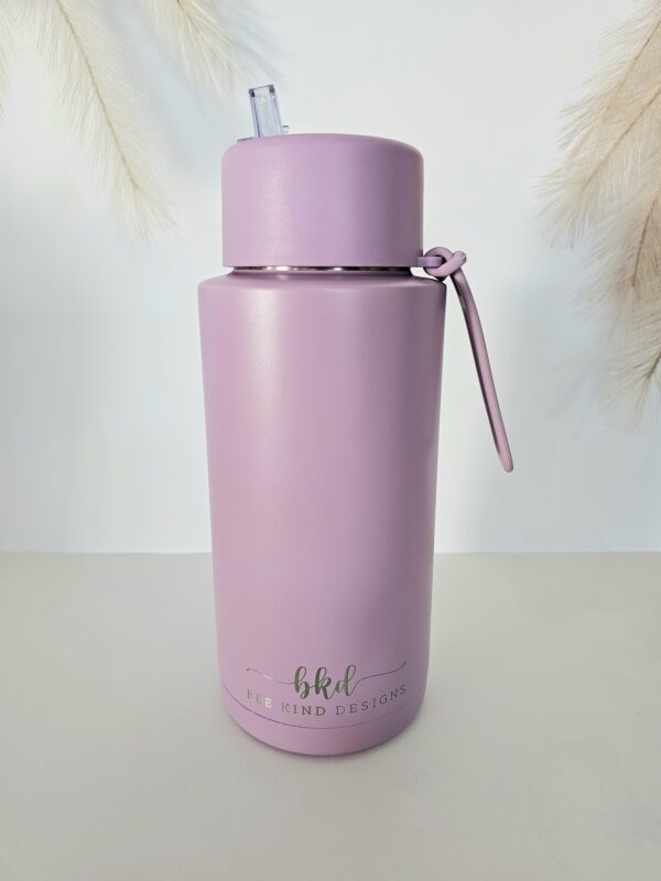 Purple 1 Ltr Ceramic/Stainless Steel Drink Bottle - Image 2