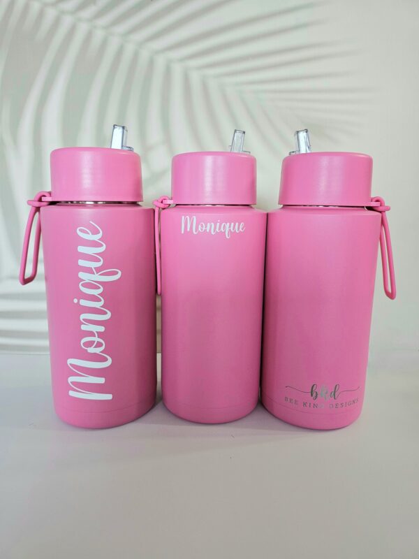 Dark Pink 1 Ltr Ceramic/Stainless Steel Drink Bottle