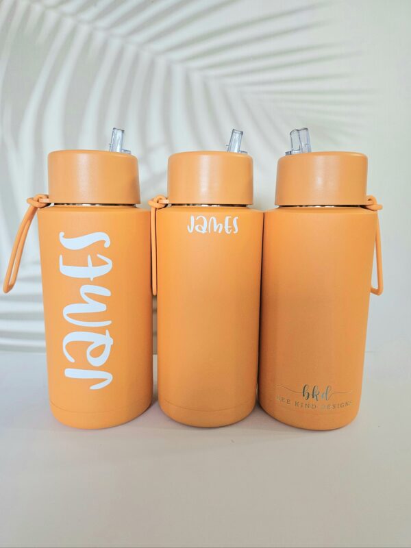 Orange 1 Ltr Ceramic/Stainless Steel Drink Bottle